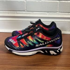 Salomon XT-4 S-Lab trail runners W8 rainbow tie dye